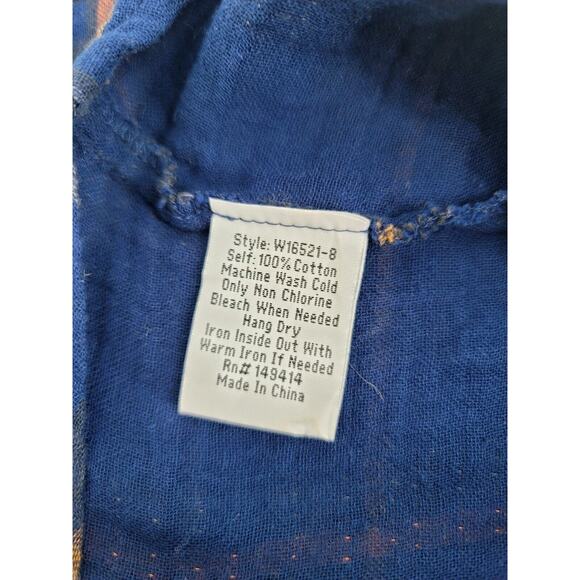 Johnny Was Workshop Leopard Plaid Mix Western Button-Up Shirt XS Boho Flannel‎ - Picture 4 of 8